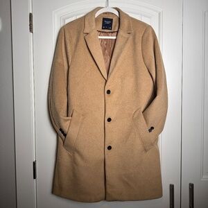 Camel Abercrombie wool blend overcoat